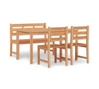 Juego de comedor para jardín 4 piezas madera maciza de teca vidaxl