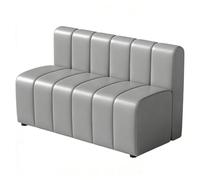 Juego de comedor, parte superior de mármol sintético de estilo industrial con marco de metal resistente y asiento tapizado para cafetería, bistró, panadería, salón y restaurante