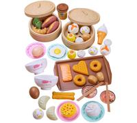 Juego de Comida de Juego Dim Sum para Desayuno Chino de 46 Piezas, Bollos de Vapor y más Juguetes de Cocina, de rol para niños a Partir de 3 años