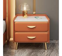 Juego de cómoda y mesita de noche, elegante mesa que ahorra espacio con 2 cajones para dormitorio y sala de estar