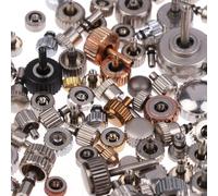 Juego de componentes de desmontaje de relojes con 50 o 100 piezas de metal para usuarios que participan en el montaje de restauración de relojes y trabajos mecánicos personalizados (100 piezas)