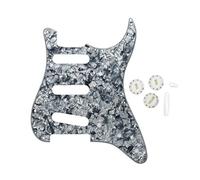 Juego de componentes Fleor para guitarra ST, golpeador SSS con control regulador 2T1V, interruptor de punta, punta de barra, 4ply, grey pearl