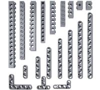 Juego de componentes técnicos de 114 piezas - Piezas de repuesto técnicas con brazo elevador, barra perforada de 1 a 16 puntos, forma de T y soporte en L, compatible con grandes marcas, juguetes para