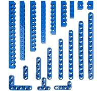 Juego de componentes técnicos de 114 piezas - Piezas de repuesto técnicas con brazo elevador, barra perforada de 1 a 16 puntos, forma de T y soporte en L, compatible con grandes marcas, juguetes para