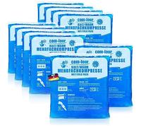 Juego de compresas multiusos de calor y frío, de Com-Four®, adecuadas para microondas, de 13 x 14,5 cm