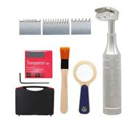 Juego de comprobador de adherencia cruzada, probador preciso de adherencia de escotilla cruzada en caliente con lupa, cuchillas de 1 mm/2 mm/3 mm, cinta y cepillo para revestimientos y plásticos