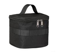 Juego de condimentos para camping con bolsa de transporte, ideal para almacenar varios suministros de cocina durante aventuras al aire libre (negro)