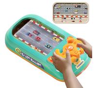 Juego de Conducción Simulada con Sonido, Set Interactivo de Carreras Turbo con 200 Desafíos, Coche de Juguete con Volante de Simulación Eléctrica, Simulador de Conducción de Obstáculos para Niños