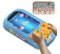 Juego de Conducción Simulada con Sonido, Set Interactivo de Carreras Turbo con 200 Desafíos, Coche de Juguete con Volante de Simulación Eléctrica, Simulador de Conducción de Obstáculos para Niños