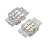 Juego de Conectores Cable en Miniatura, Kit 5 Piezas, Bloques Terminales, for Duro Un Solo Hilo, Inserción Directa, Conductor Latón(3 Inlet 3 Outlet)