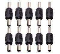 Juego De Conectores De Alimentación CC De 10 Uds. De 5,5x2,1mm, Enchufes Jack Macho Y Hembra, Tipo Barril For Cámara CCTV De 12V/24V Y Fuente De Alimentación De Luz De Tira LED(Male)