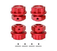 Juego de conectores de aluminio mejorado para 110 Kraton 4S V2 BLX 4X4 4S BLX RC Cars CNC mecanizado ligero resistente a los cortes ajuste seguro tornillo fácil instalación paquete de 4 (rojo)