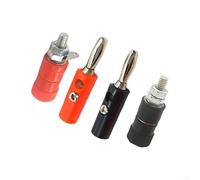 Juego de conectores de bloque de terminales banana y zócalo de 4 mm, 20 pares (40 piezas) conectores de altavoz de audio aislados para sistemas estéreo de TV DVD, rojo, B