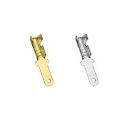 Juego de conectores de cable eléctrico for altavoz de coche, Terminal de engarzado hembra y macho de resorte de 2,8mm, 4,8mm, 6,3mm, latón dorado/plateado(2.8mm Male,50 Pcs Golden)