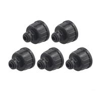 Juego de conectores de grifo de 5 piezas con función de atomización, compatible con grifos comunes para un mejor control de riego de plantas (negro)