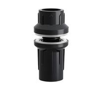 Juego de conectores de mamparo para tanque, accesorio roscado con sellos de junta para líneas de desbordamiento, drenaje y filtro Accesorio de plomería para acuario Conector de mamparo Paso roscado de