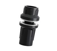 Juego de conectores de mamparo para tanque, accesorio roscado con sellos de junta para líneas de desbordamiento, drenaje y filtro Accesorio de plomería para acuario Conector de mamparo Paso roscado de