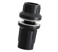 Juego de conectores de mamparo para tanque, accesorio roscado con sellos de junta para líneas de desbordamiento, drenaje y filtro Accesorio de plomería para acuario Conector de mamparo Paso roscado de