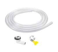 Juego de conectores de tubo de drenaje de aire acondicionado con manguera de condensado y cierre de metal para anillo, para una construcción de ABS duradera, fácil instalación, compatible con varias