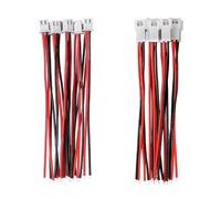 Juego de conectores eléctricos JST2Pin compacto de 1, 25mm, más de 500 ciclos de acoplamiento, terminales de aleación de cobre para conector de instalación en espacios reducidos