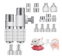 Juego de conectores para aerógrafo, kit adaptador de conexión rápida, accesorios de aerógrafo 1/8, acoplamiento de desconexión de cobre profesional para peluquería, pintura, belleza