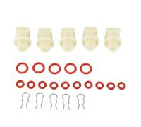 Juego de conectores para cafe, 5 conectores con 5 anillos de retención y 15 anillos de silicona resistentes al calor para cafeteras domésticas forDelonghi