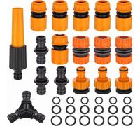 Juego de conectores para manguera, adaptador de grifo para manguera de jardín de ABS de 1/2 pulgada, accesorios roscados a prueba de fugas p