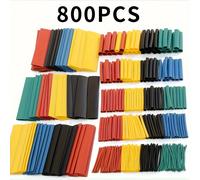 Juego de Conectores para Soldadura y Termorretráctiles de Poliolefina de 530/800 piezas en Varios Colores para Aislamiento de Cableado Automotriz y Motocicleta, Tubo Retráctil, TD-