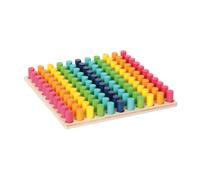 Hess Wooden Toddler Toy Viking Puzzle Juego De Enchufes De Colores Hecho De Madera, Color Multicolor