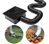 Juego de Conexión de Desagüe de Canalones,Extensión de Bajante de Lavabo Sin Excavación,Tubo de Bajada de La Cuenca Colectora con Manguera Extensible,Colector de Agua de Lluvia,para Patio, Jardín