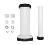 Juego de conexión de inodoro de polipropileno, tubo de drenaje de pared de 310 mm con tornillos para bandeja de inodoro, kit de sellado de plástico ABS blanco
