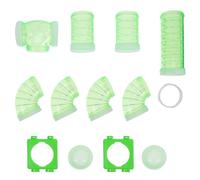 Juego de conexión de tubo de hámster verde, túnel curvado para jaula de mascotas, bricolaje, jaula de hámster, juguete divertido para animales pequeños, rata, hámster sirio, túnel de jerbo