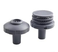 Juego de conexión para filtro de piscina, juego de conexión para piscinas INTEX de 32 mm, boquilla de entrada con colador y conexión de manguera, kit de piezas de repuesto para piscinas Easy Set y