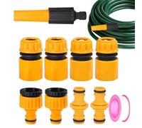 Juego de conexión para manguera de riego, conexión rápida de jardín impermeable para manguera, diseño resistente a las inclemencias del tiempo para grifo de riego piscina césped, invernadero al aire