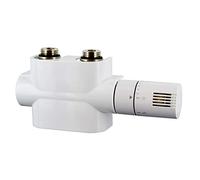 Juego de Conexiones centrales multibloque, Incluye Cabezal termostático y Panel en Color Blanco