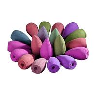 Juego De Conos De Reflujo Conos De Reflujo para Quemador De Incienso Conos De Incienso De Reflujo Incienso Aromas De Aromaterapia Mixtos Naturales para Sala De Yoga 30pcs Kit De Conos De Incienso