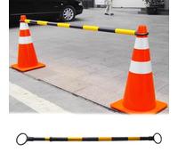 Juego de Conos de tráfico retráctiles: 6 Conos Negros portátiles adecuados para la construcción de Carreteras, la gestión de aparcamientos, Equipos de Seguridad pública y la gestión del tráf