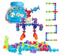 Juego de construcci n de 48 piezas con ventosas de silicona, bloques de construcci n, juguetes para hacer uno mismo. Divertidos juguetes de ba o