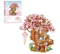Juego De Construcción De Árbol Sakura, Casa del árbol de Flores de Cerezo de Hada, Bloques de sujeción modulares japoneses con Flores de Cerezo japonés, DIY Japan Creative Decoration Gift (1149 PCS)
