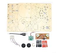 Juego de construcción de cuadricóptero de madera para niños, modelo de avión teledirigido de 2,4 G, juguete educativo STEM con modos ajustables y piezas de repuesto, 14 x 14 x 4 cm (juego completo)