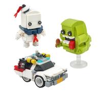 Juego de construcción de fantasma de terror, hombre malvavisco y figuras más delgadas, coche ECTO-1, compatible con accesorios Lego 630, modelo de exhibición de personajes aterradores de terror, el