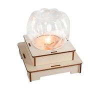 Juego de construcción de luz nocturna de calabaza de madera educativa con disyuntor LED e instrucciones para niños, estudiantes, juego educativo de construcción nocturna de calabaza