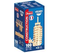 Juego de construcción de Madera, 100 Piezas, Juego Infantil a Partir de 3 años, Juego de Equilibrio Creativo, Modelos incluidos, Fabricado en Francia, 8301