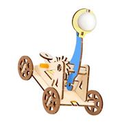 Juego de construcción de modelo de catapulta de madera, ángulos ajustables, juguete de aprendizaje práctico para estudiantes para y la educación en hogar, muñecos de experimentos