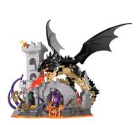 Juego de construcción del castillo Dragonfire, kit de modelo de fortaleza medieval, juego de bloques de construcción Fire Dragon para adultos y niños, decoración para la oficina en casa (919 piezas)