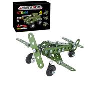 Juego De Construcción Metal,Juguetes Educativos de Aprendizaje,Juego De Construcción Modelo Avión | Para Sala de Juegos Niños Niñas Niño Educación En Casa Noches Familiares Actividad Grupo