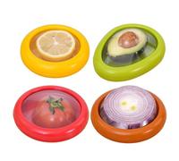 Juego De Contenedores Ahorradores De Aguacate - Cajas De Almacenamiento De Frutas 4 Piezas ABS TPU 27,5 Cm | Diseño Reutilizable Para Mantenimiento Fresco, Organizador Para Resistente A Fugas,