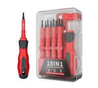 Juego de controladores de electricista de 18 funciones con divisiones de tierra de precisión y agarre ergonómico para tareas técnicas, juego de herramientas profesionales de electricista