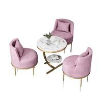Juego de conversación para sala de estar, sofá moderno de terciopelo y piel sintética con acabado de mármol, muebles elegantes y elegantes para el hogar