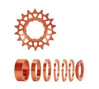 Juego de conversión de una sola velocidad para bicicleta de montaña, con espaciador y anillo de bloqueo, 16T 18T, casete de velocidad individual, casete de cabestrillo